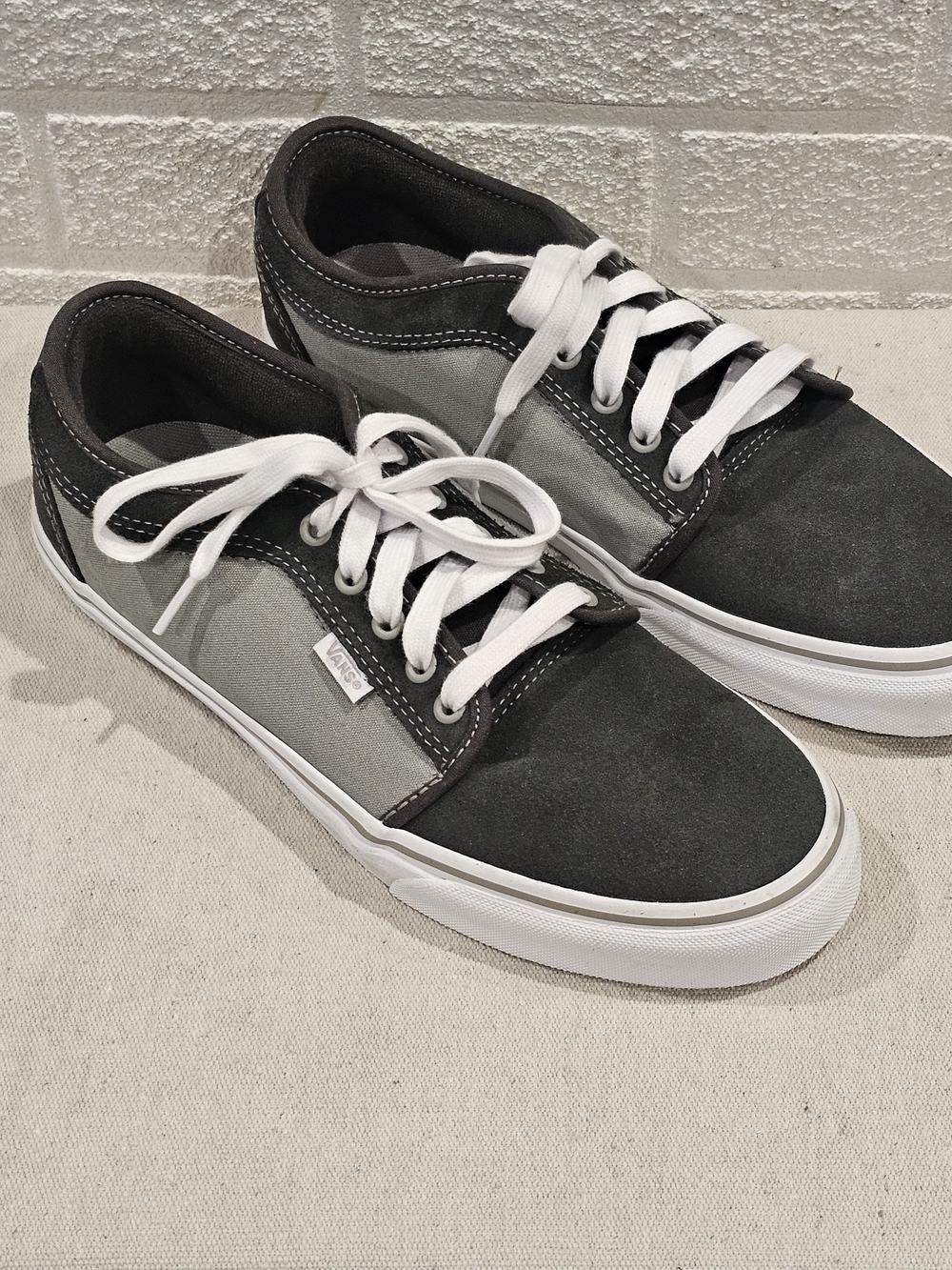 Vans PopCush Skateboarding Dark Gray Low Top Skate Shoes 721356 Mens Size 9.5
